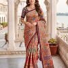 Coke Multicolored Printed Silk Saree
