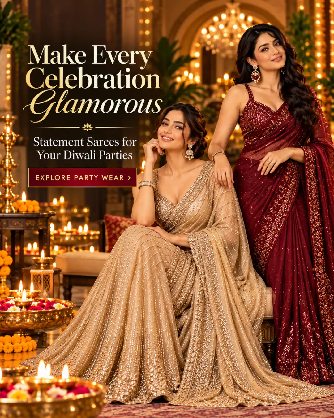Diwali Glamour_ Statement Sarees
