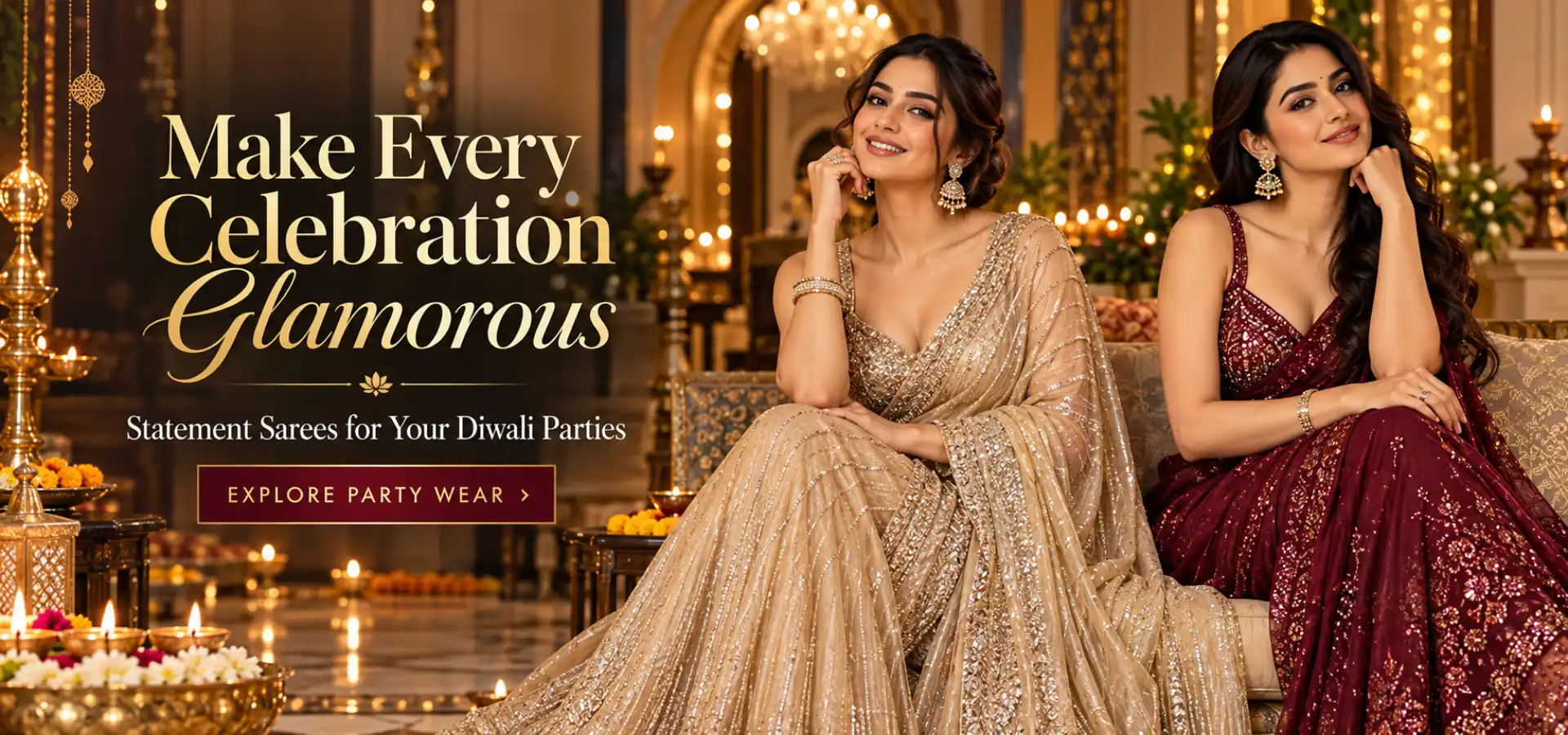 Glamorous Diwali Saree Celebration