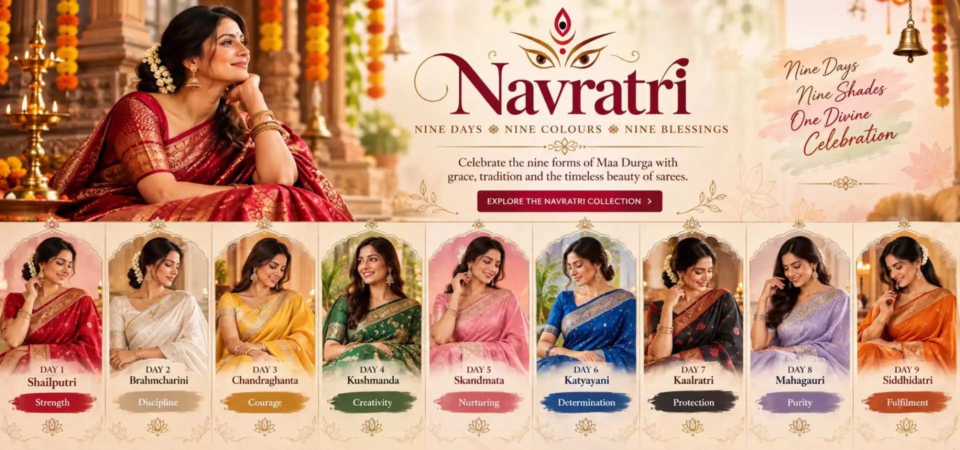 Navratri Sarees_ Nine Divine Shades